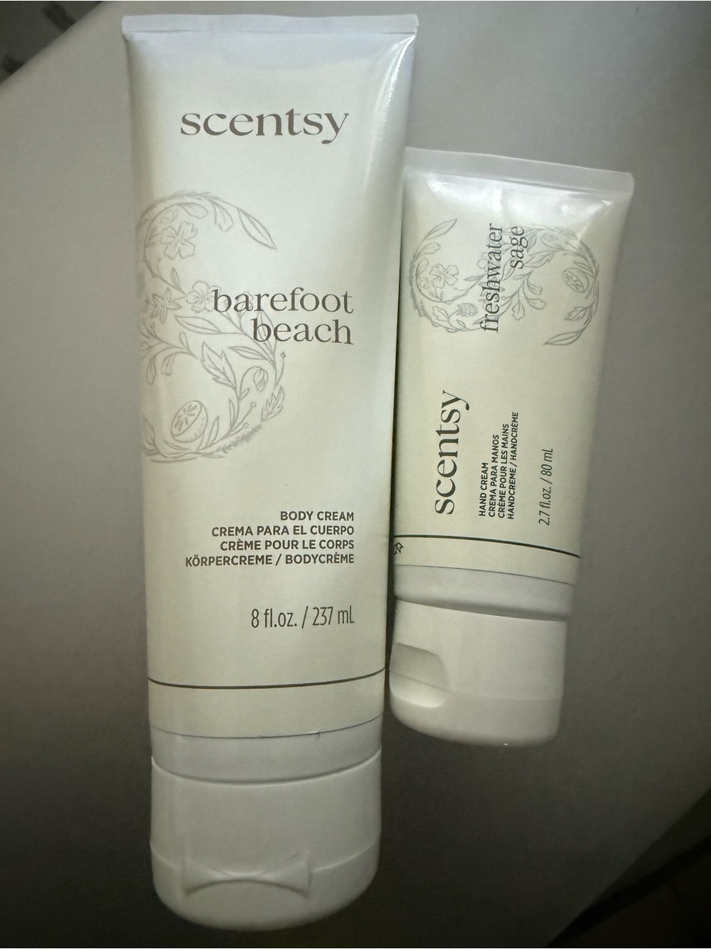 Scentsy Body Cream & Hand Cream Duo Set - Barefoot Beach & Freshwater Sage [NEW]